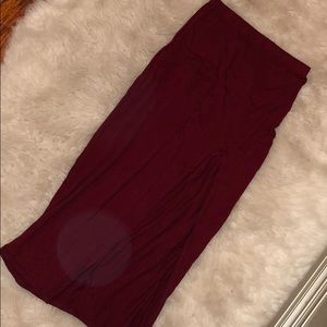 Boohoo Thigh Slit Skirt